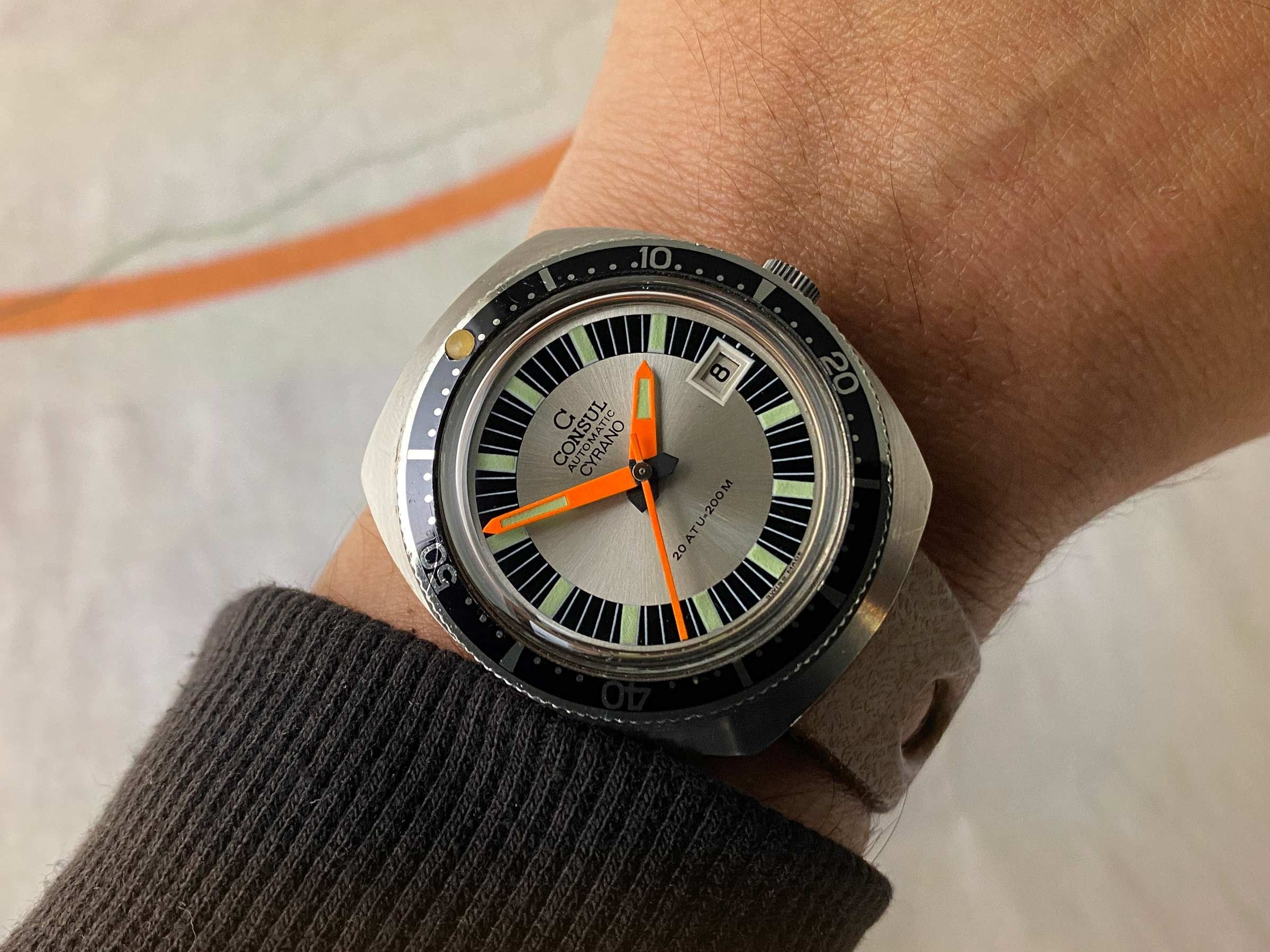 CONSUL CYRANO DIVER Vintage automatic swiss watch 20 ATM 200M Cal. AS ...