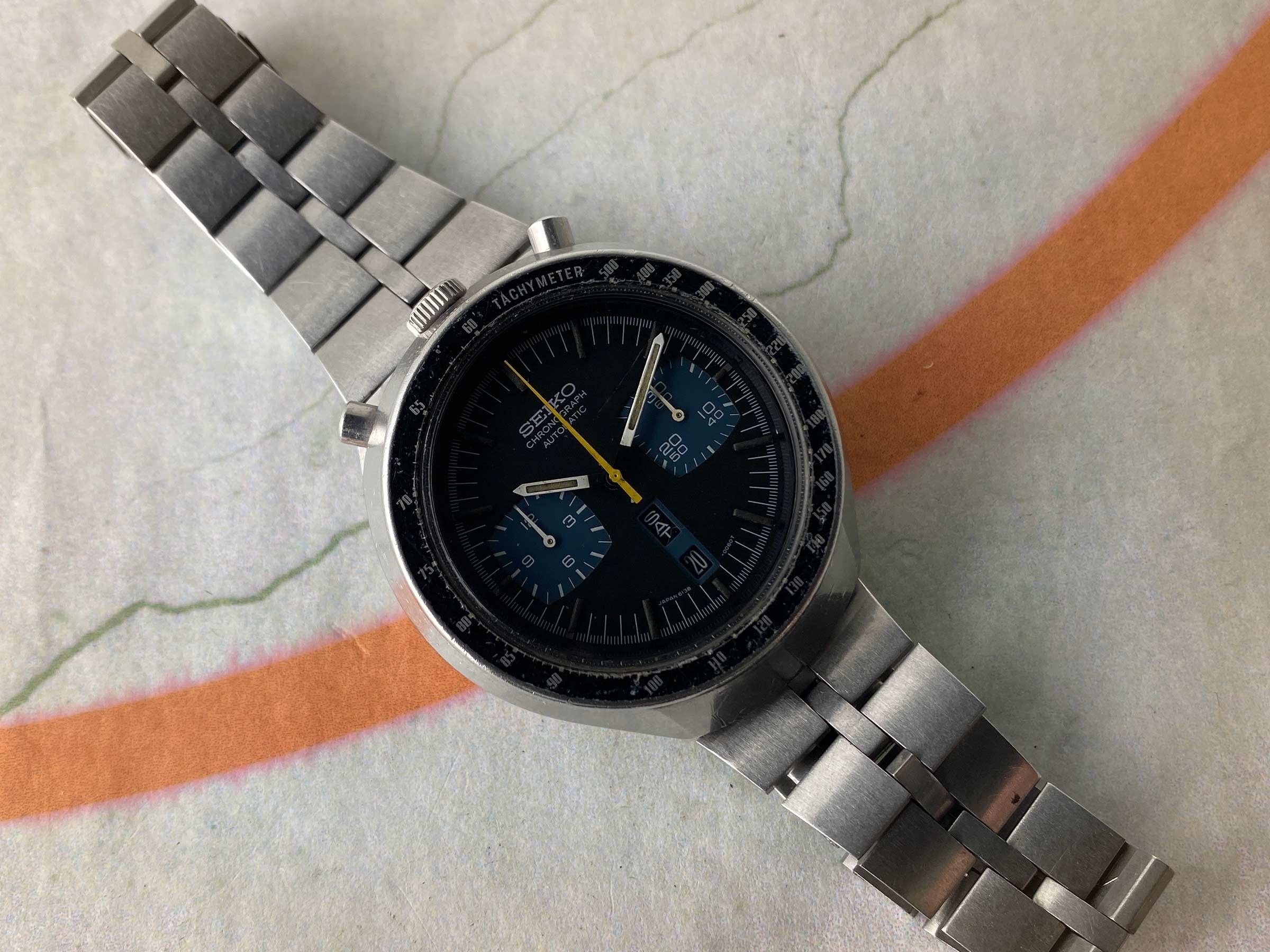 SEIKO BULLHEAD CHRONOGRAPH AUTOMATIC Ref 6138-0040 JAPAN J Vintage  automatic chronograph watch Cal 6138B *** ALL ORIGINAL *** Seiko Vintage  watches - Watches83
