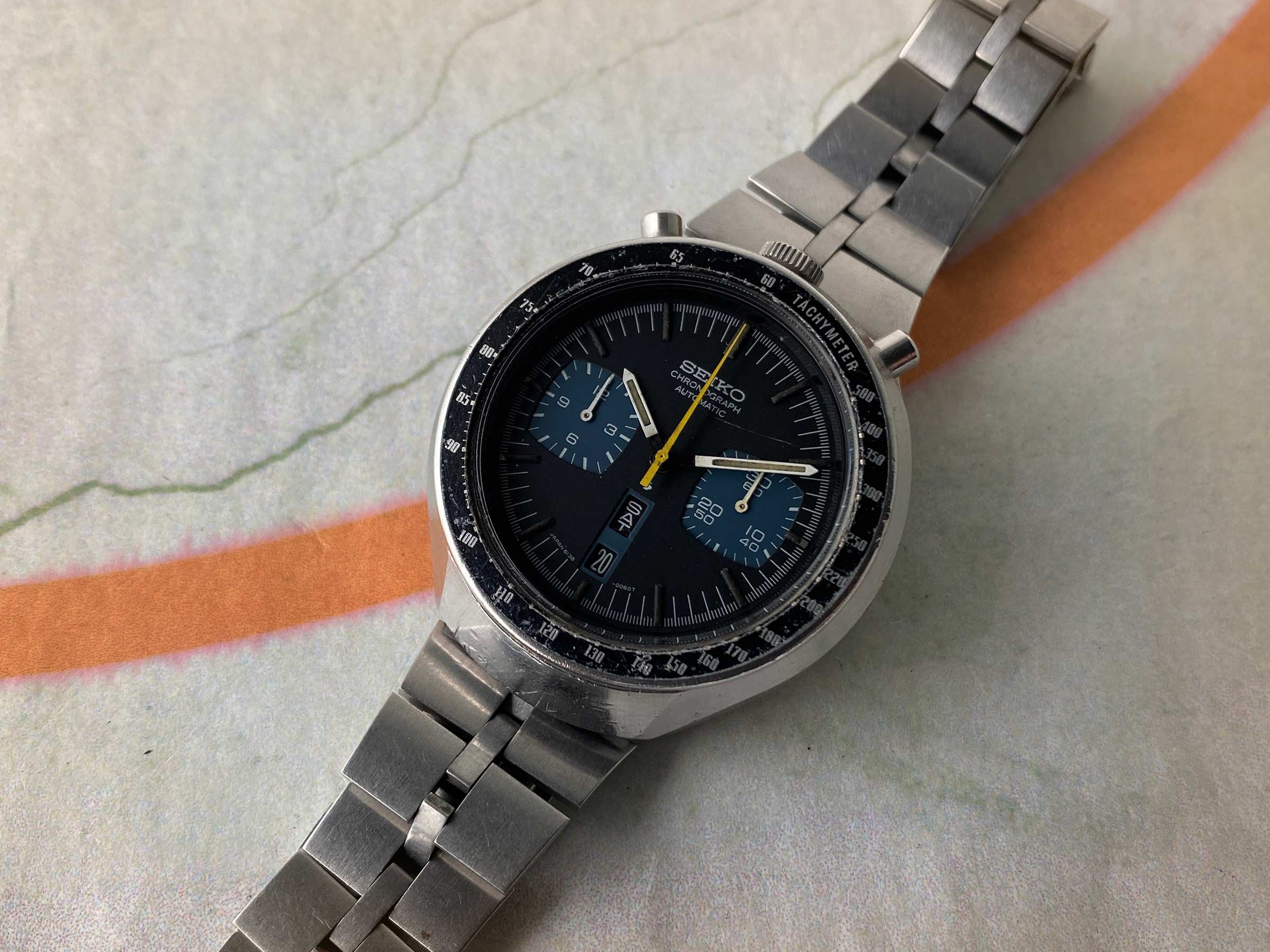 SEIKO BULLHEAD CHRONOGRAPH AUTOMATIC Ref 6138-0040 JAPAN J Vintage  automatic chronograph watch Cal 6138B *** ALL ORIGINAL *** Seiko Vintage  watches - Watches83