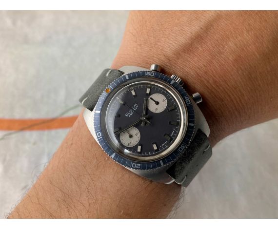 BULOVA DEEP SEA 666 FEET Swiss watch Antique string chronograph Cal. 14 EB (Valjoux 7733) *** PANDA REVERSE ***