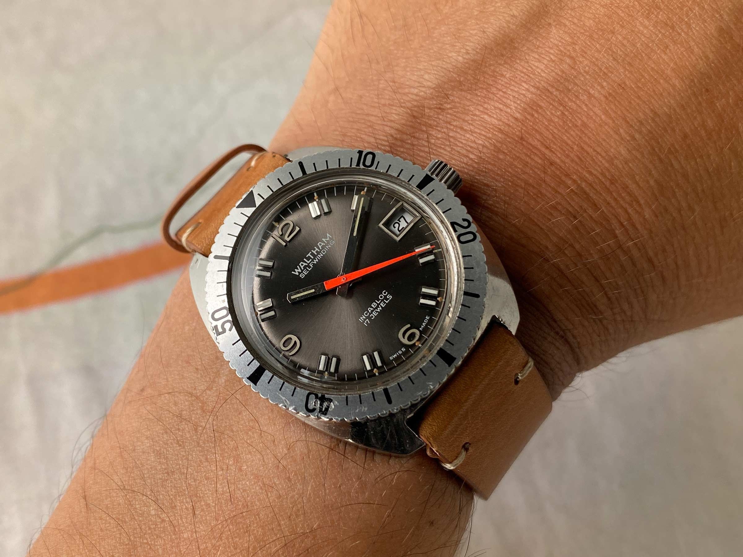 WALTHAM Ref. B339 Swiss vintage automatic watch Cal. FHF 905 ALL ...