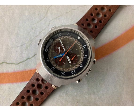 OMEGA FLIGHTMASTER 1969 Reloj suizo antiguo de cuerda Cal. 911 Ref. 145.026 *** CONTADORES CHOCOLATE ***