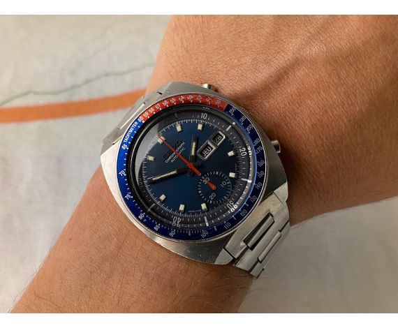 SEIKO POGUE Vintage automatic chronograph watch 1977 Cal. 6139B JAPAN J Ref. 6139-6002 PEPSI BEZEL *** PRECIOUS ***