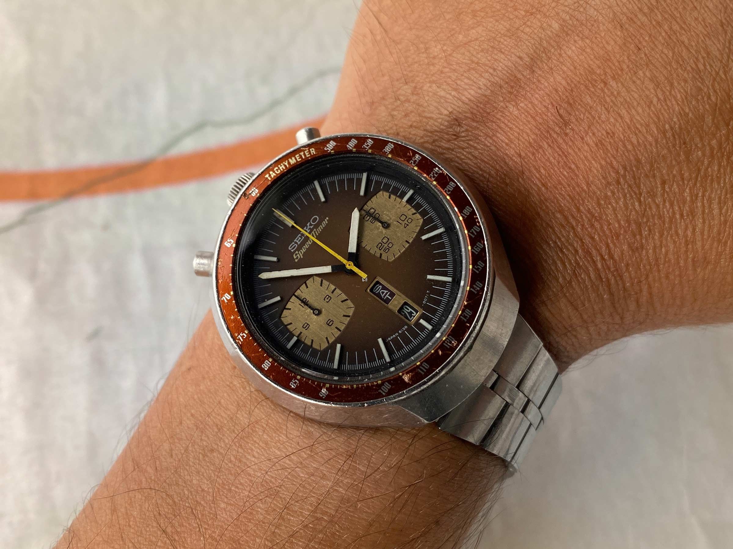 SEIKO SPEEDTIMER BULLHEAD 1977 Vintage automatic chronograph watch Cal 6138  B JAPAN J 6138-0040 *** PRECIOUS *** Seiko Vintage watches - Watches83