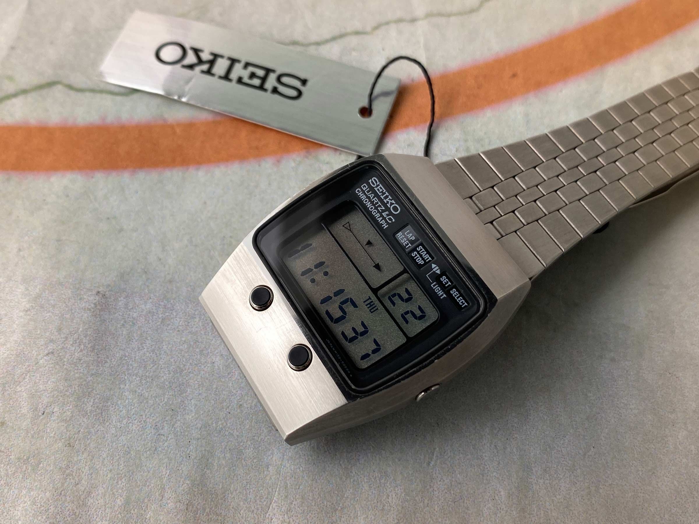 . SEIKO QUARTZ LC CHRONOGRAPH 1978 Vintage quartz watch Cal. M159 Ref.  M159-5059 *** NEW OLD STOCK *** Seiko Vintage watches - Watches83