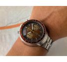 SEIKO SPEEDTIMER BULLHEAD 1976 Reloj cronógrafo antiguo automático Cal 6138 B JAPAN J 6138-0040 *** BROWN ***