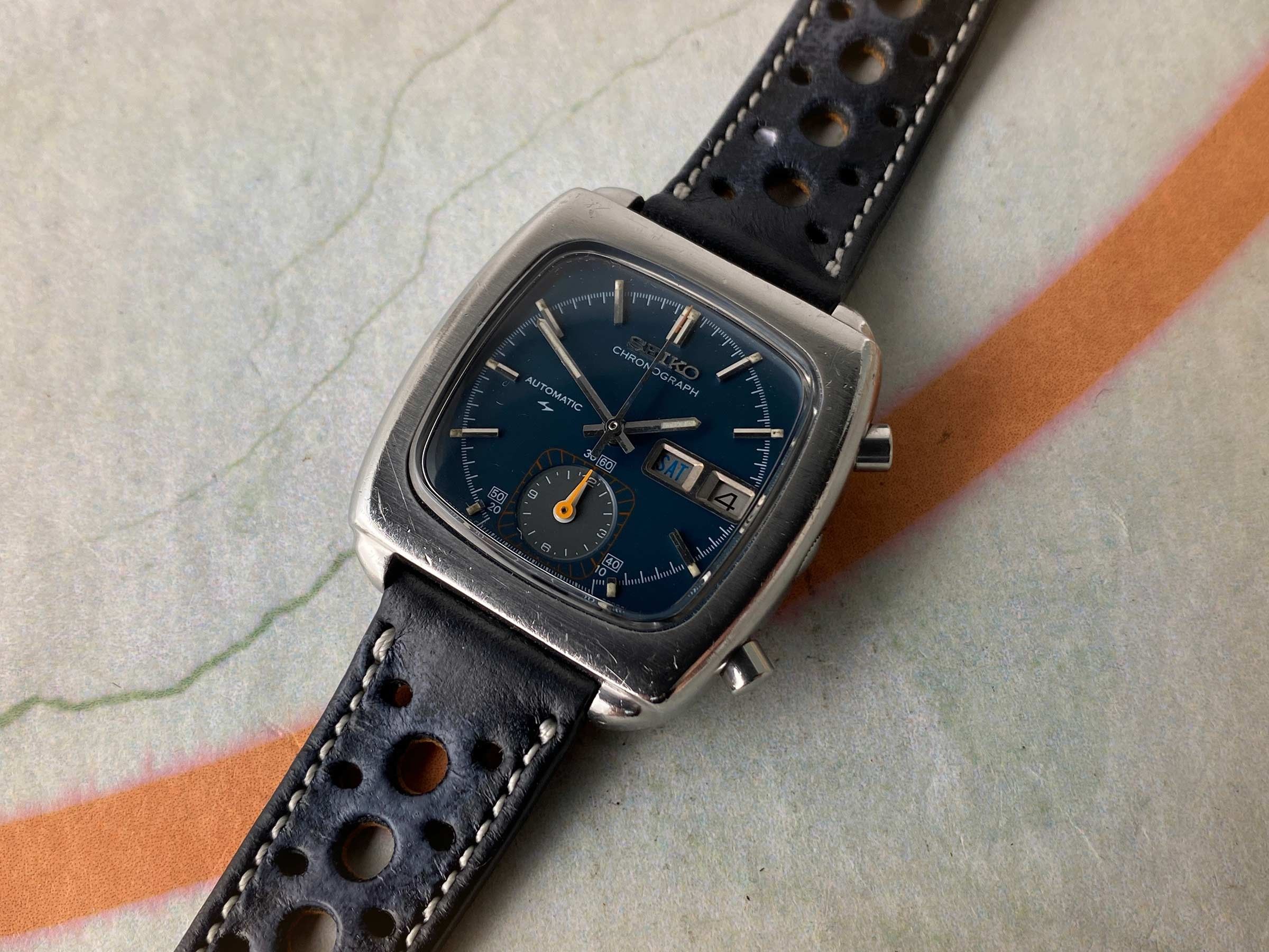 SEIKO MONACO Vintage automatic chronograph watch Ref. 7016-5001 Cal. 7016  *** ALL ORIGINAL *** Seiko Vintage watches - Watches83
