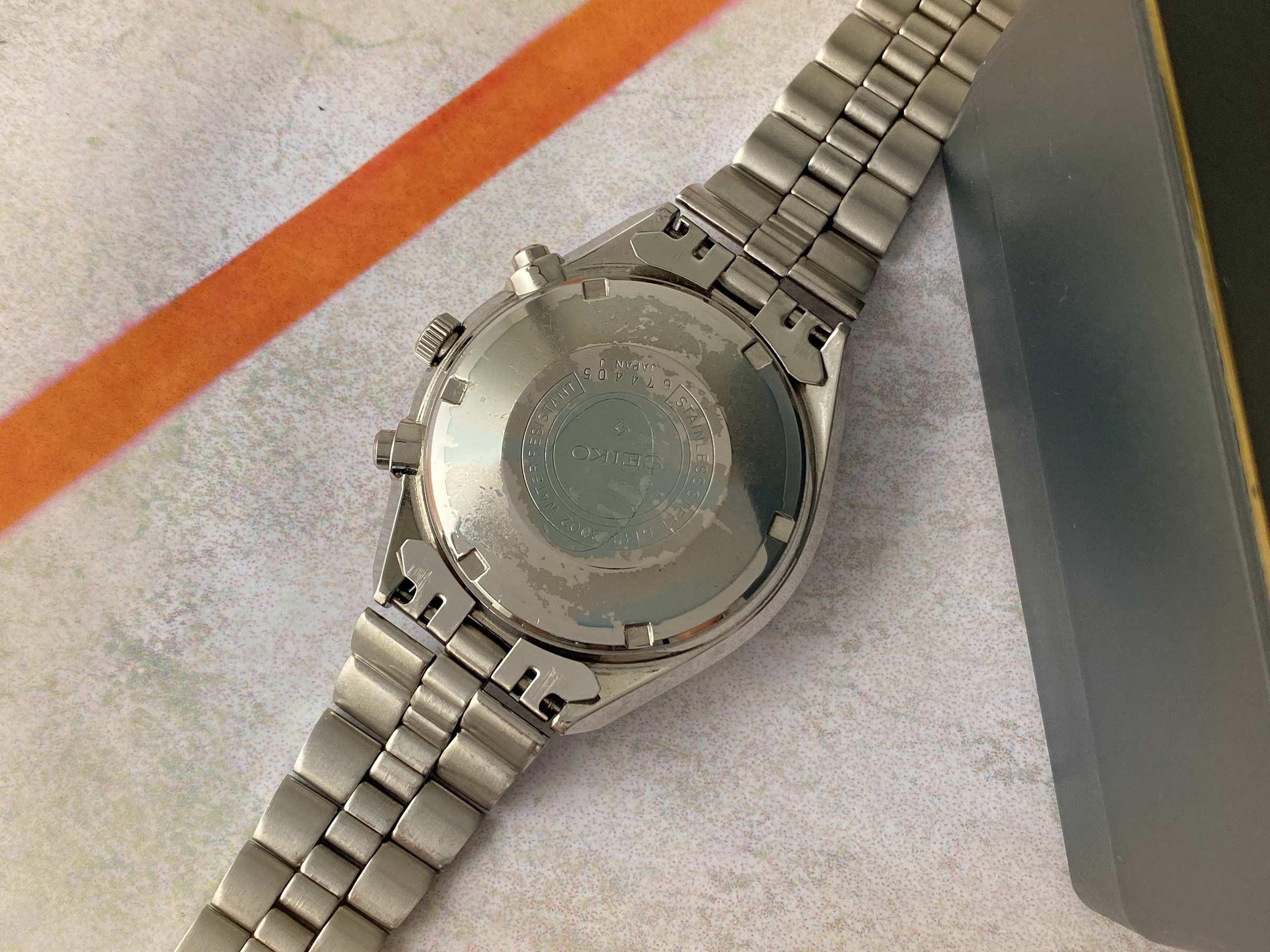 NOS SEIKO JUMBO Vintage automatic chronograph watch Ref. 6138-3002 Cal ...