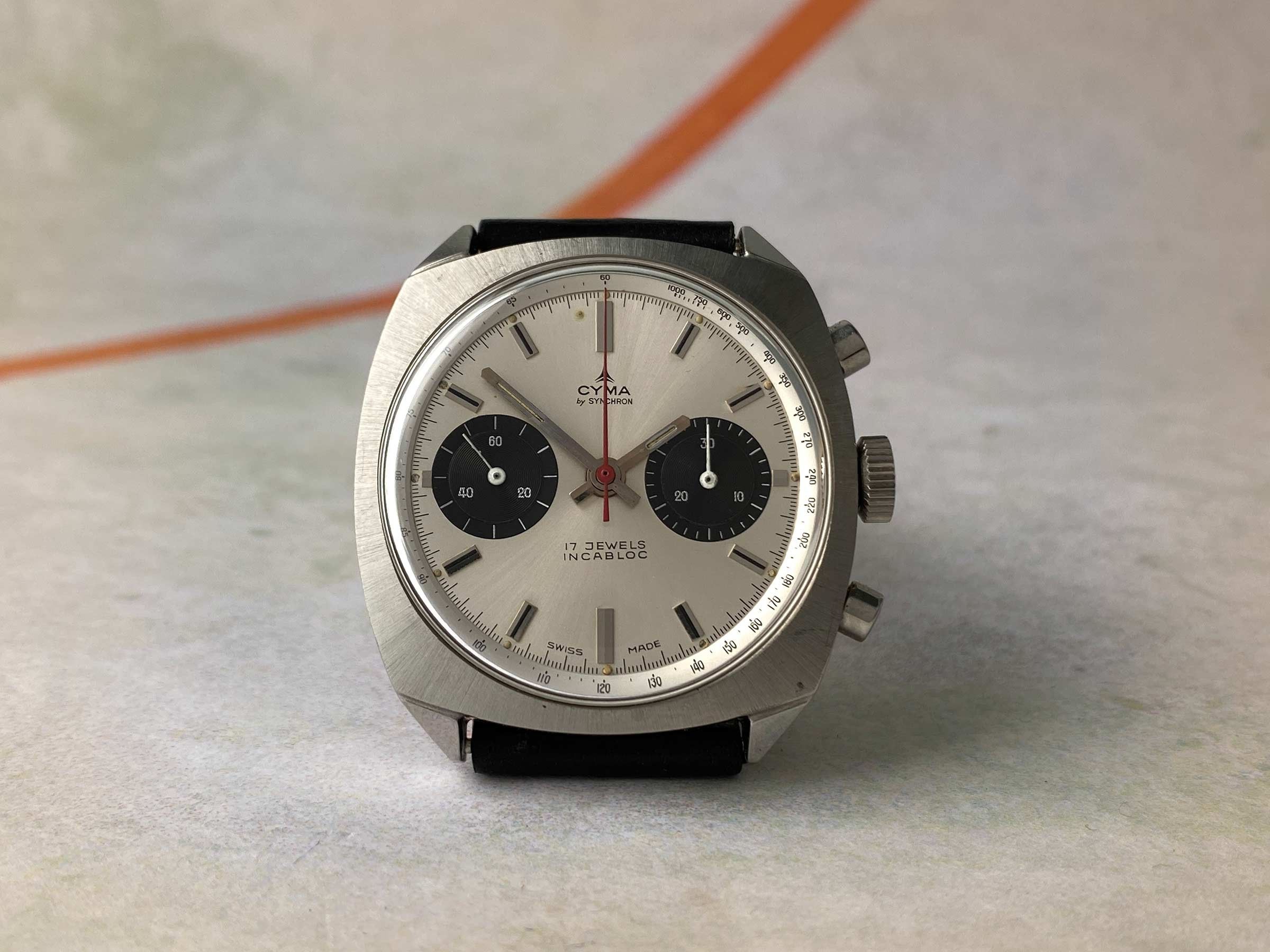 CYMA by SYNCHRON Vintage swiss winding chronograph watch Cal 