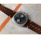 AVIA Vintage swiss hand wind chronograph watch Landeron 248 SPECTACULAR *** BLUE DIAL ***