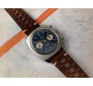 AVIA Reloj suizo vintage cronógrafo de cuerda Landeron 248 ESPECTACULAR *** DIAL AZUL ***