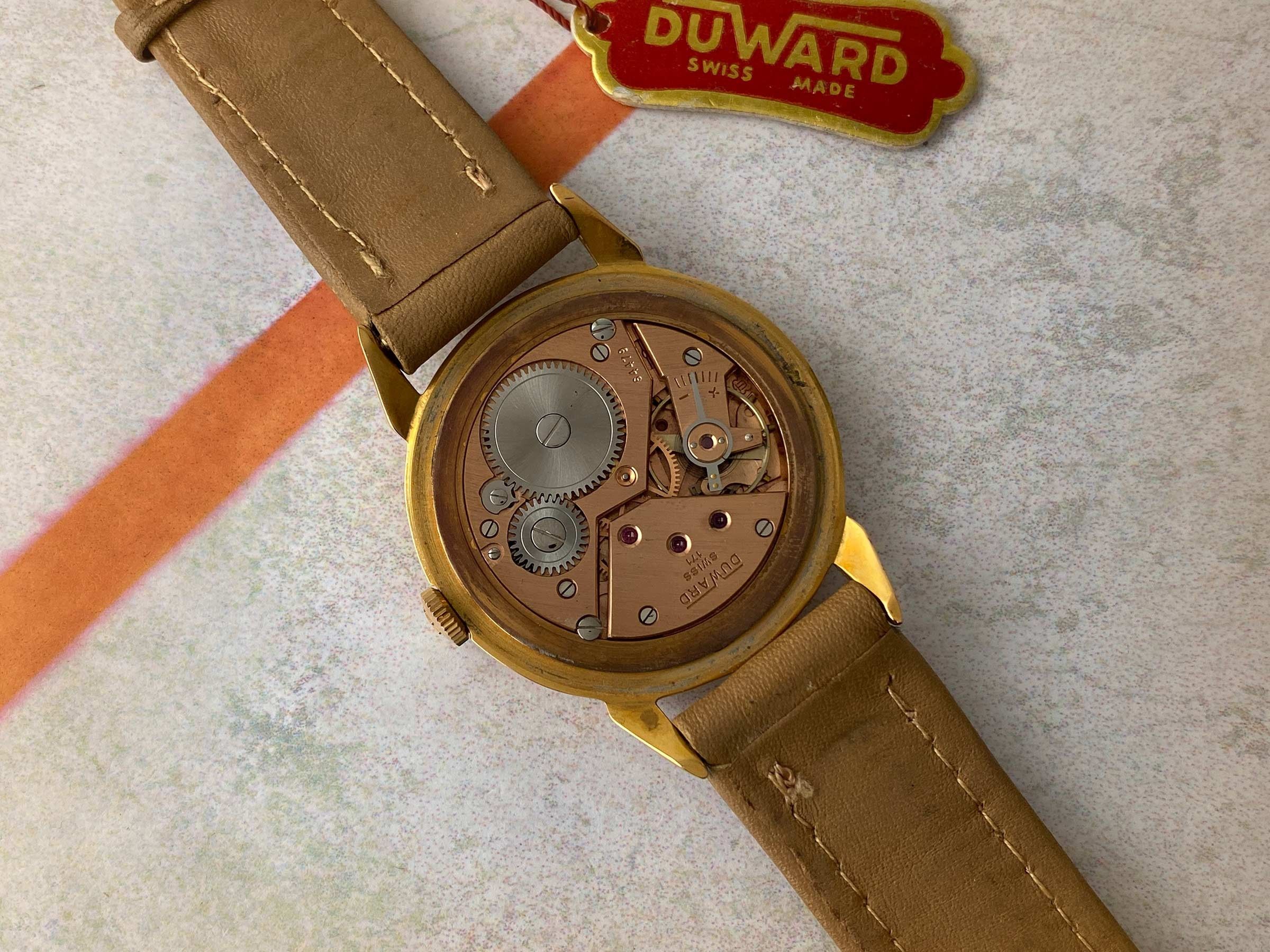 DUWARD NEW OLD STOCK Vintage swiss hand wind watch Cal. Unitas 176 ...