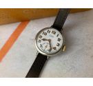 CYMA TAVANNES WATCH Co WW1 Reloj de trinchera suizo antiguo de cuerda MILITAR Dial Porcelana *** PRECIOSO ***