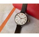 ZENITH 1913 WW1 Cal. 15" Reloj de trinchera suizo antiguo de cuerda MILITAR Dial de Porcelana GRAN CORONA *** 39mm ***