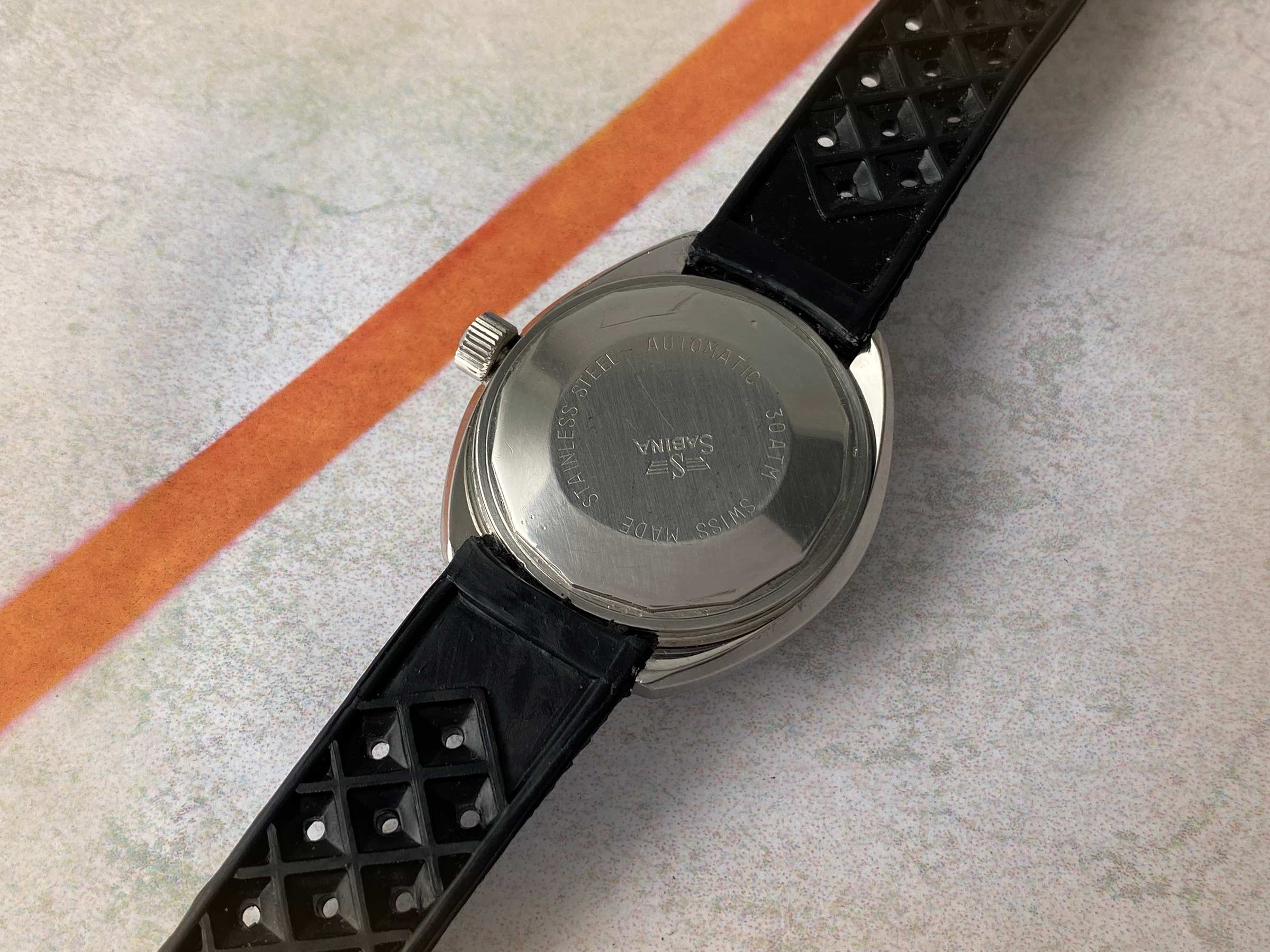 SABINA Vintage swiss automatic watch DIVER Cal. ETA 2772 Bidirectional ...