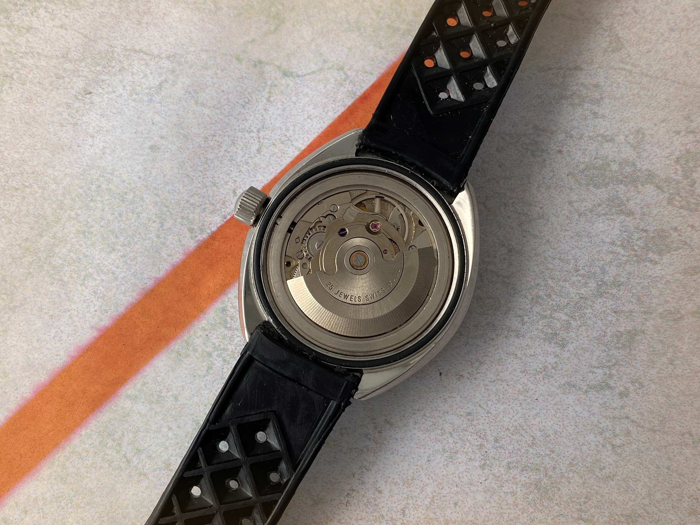 SABINA Vintage swiss automatic watch DIVER Cal. ETA 2772 Bidirectional ...