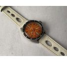 ELLIPTICAL HOLES Perforated Leather Watch Strap - VINTAGE DIVER - 19mm *** PORCELAIN ***