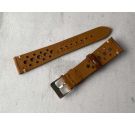 RACING Vintage Perforated Leather Watch Strap *** BROWN/BEIGE ***