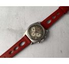 ELLIPTICAL HOLES Perforated Leather Watch Strap - VINTAGE DIVER - 19mm *** RED ***