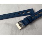 ELLIPTICAL HOLES Perforated Leather Watch Strap - VINTAGE DIVER - 19mm *** SEA ***