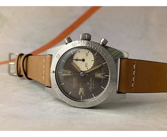 DUWARD AQUASTAR DEEPSTAR MK2 Vintage swiss hand winding watch Ref. 92 Cal. Valjoux 92. ICONIC *** TROPICALIZED DIAL ***