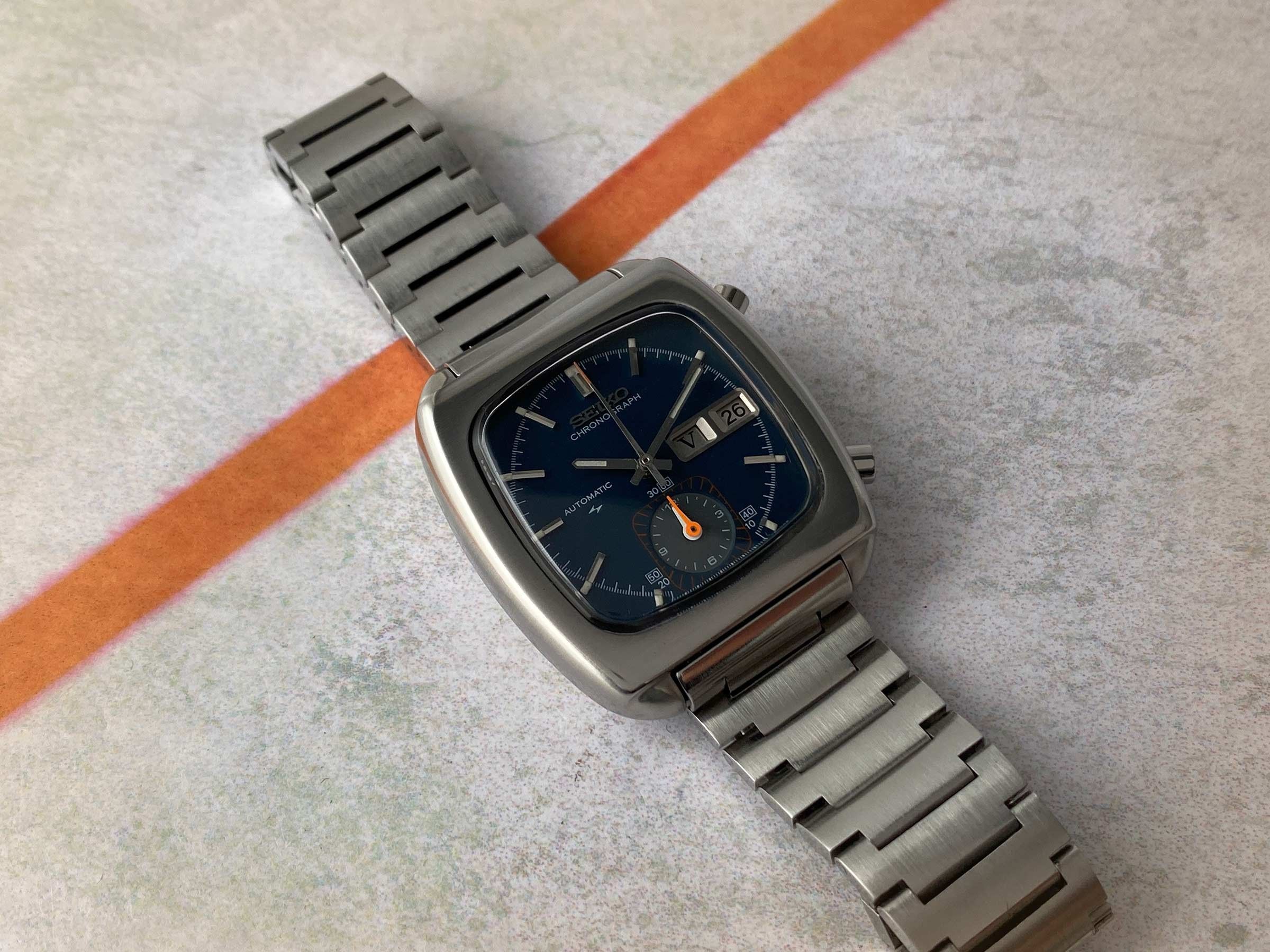 MINT SEIKO MONACO Ref 7016-5000 Vintage automatic chronograph watch Cal ...