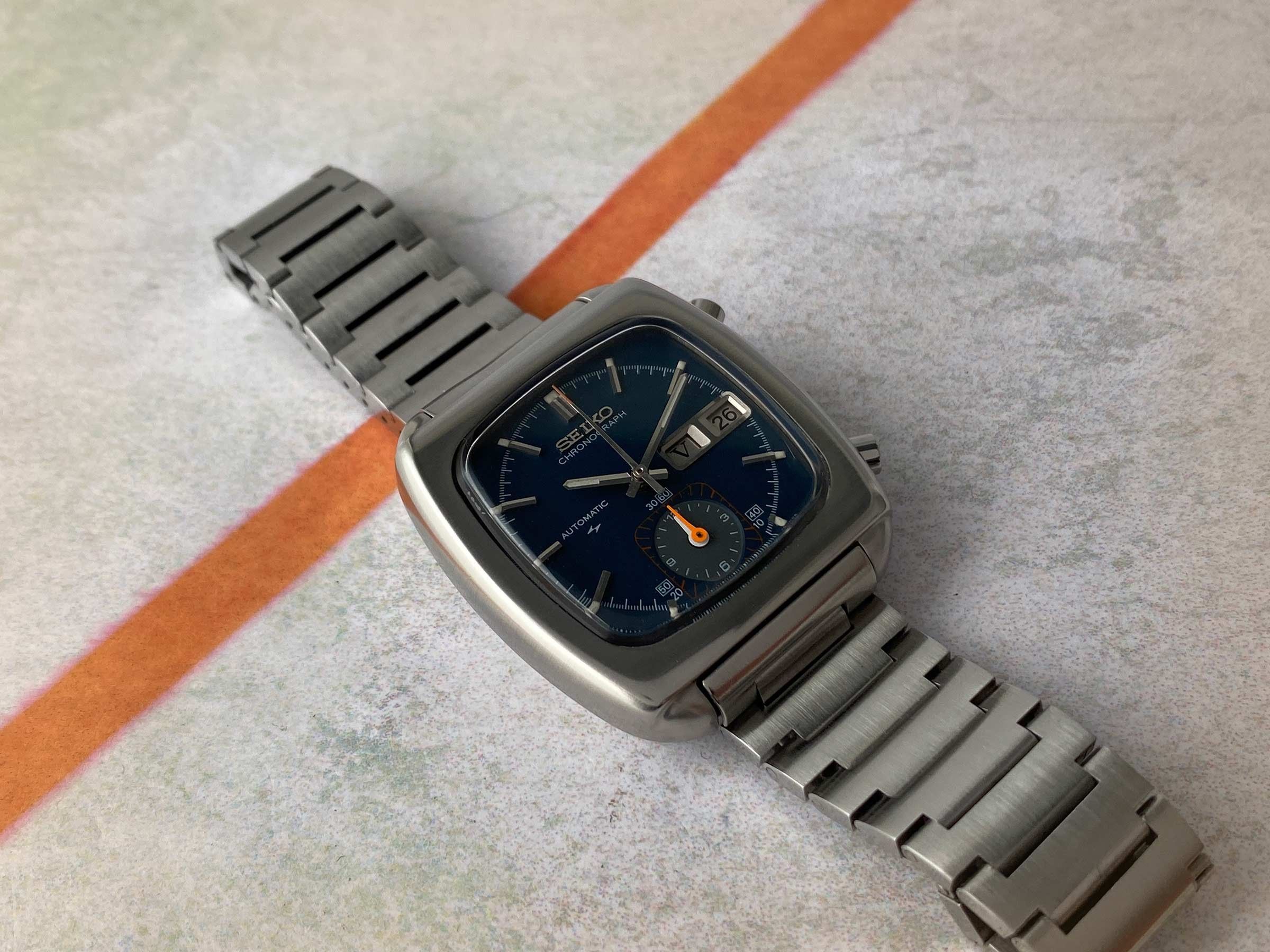 MINT SEIKO MONACO Ref 7016-5000 Vintage automatic chronograph watch Cal ...