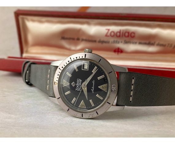 ZODIAC SEA WOLF Vintage DIVER swiss automatic watch 20 ATM Ref. 722-916 Cal. 70-72 + BOX *** BEAUTIFUL ***
