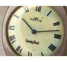 N.O.S. FORTIS CARNABY STREET Reloj suizo antiguo de cuerda Cal. Peseux 320 RARO DIAL CON PURPURINA *** NUEVO ANTIGUO STOCK ***