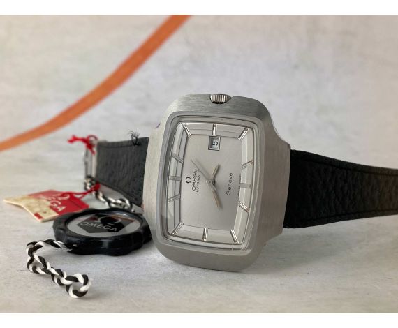 N.O.S. OMEGA GENÈVE Reloj suizo vintage automático Cal. 1481 Ref. 166.0123 OVERSIZE *** NUEVO DE ANTIGUO STOCK ***