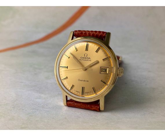 OMEGA GENÈVE Reloj suizo vintage automático ORO 18K Cal. 565 Ref. 166.070 *** PRECIOSO ***