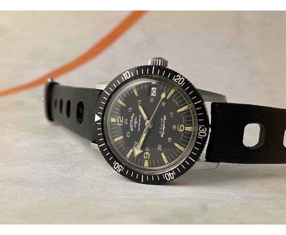 ROTARY AQUAPLUNGE DIVER Vintage swiss automatic watch 60s Cal. AS 1712/13 Ref. 66 18 59 *** SPECTACULAR ***