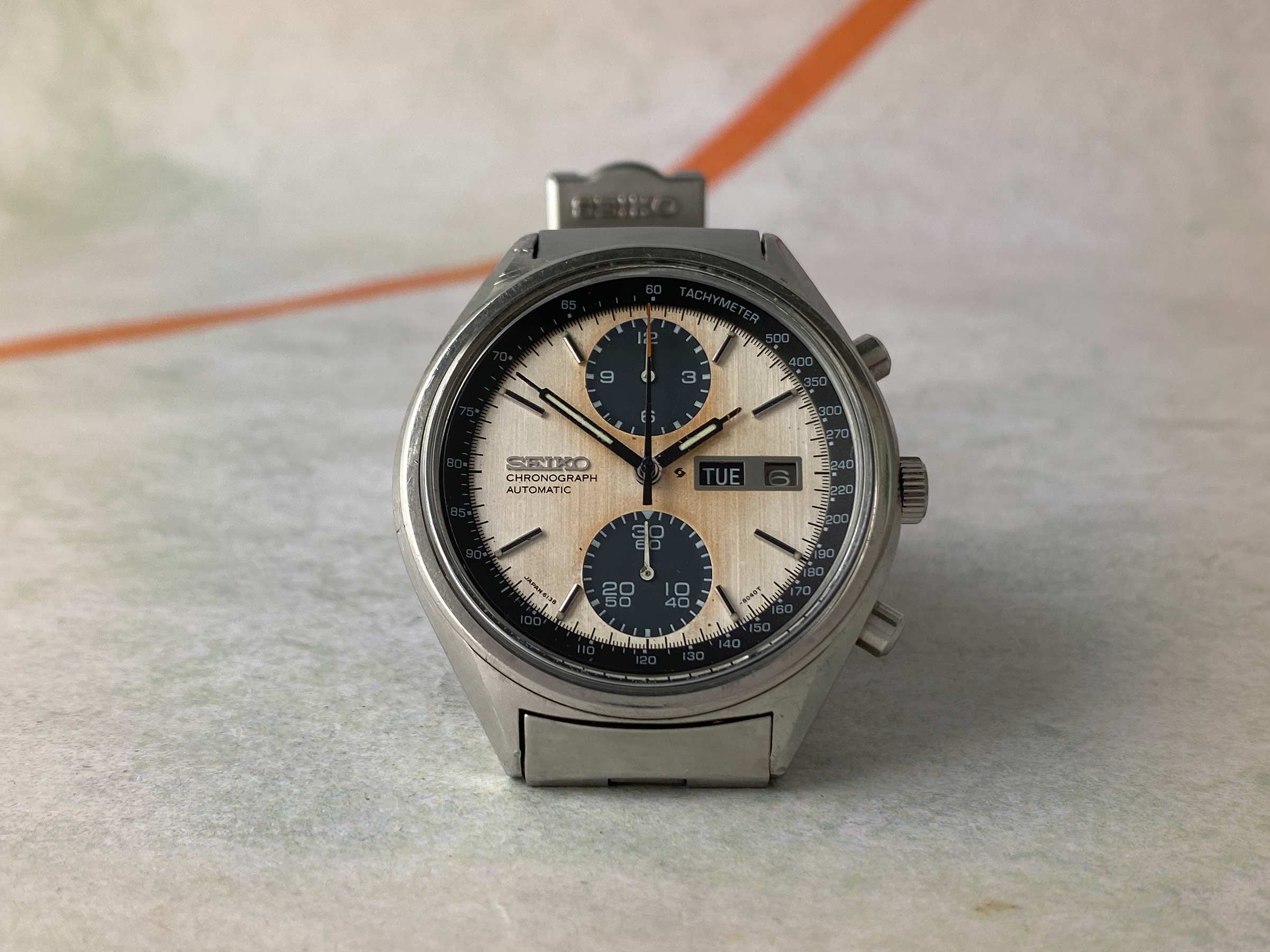 SEIKO PANDA Vintage automatic chronograph watch 1977 Ref. 6138-8020 Cal.  6138-B TROPICALIZED DIAL *** SPECTACULAR *** Seiko Vintage watches -  Watches83