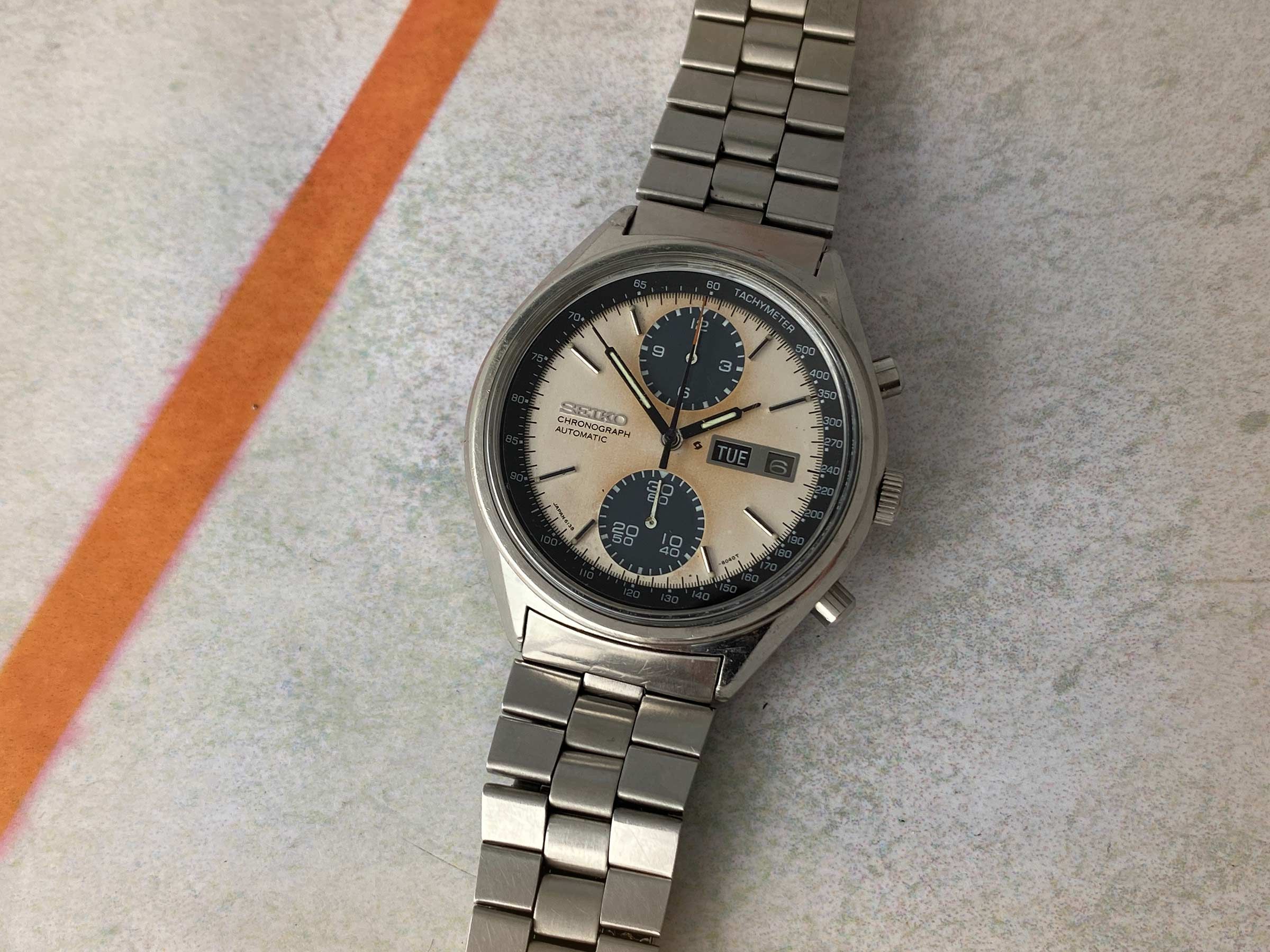 SEIKO PANDA Vintage automatic chronograph watch 1977 Cal. 6138-B Ref ...
