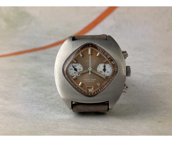 JENNIFER EBAUCHE SUISSE Vintage swiss hand winding chronograph watch Cal. Valjoux 7734 *** VERY RARE ***
