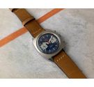 RENIS GENÈVE Vintage swiss hand windding chronograph watch Valjoux 7733 RACING STYLE *** BLUE DIAL ***