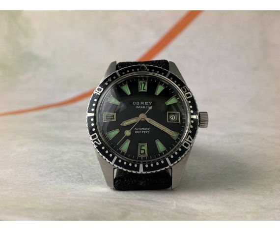 OBREY SKIN DIVER 660 FEET Automatic vintage watch 200 METRES Cal. ETA 2472 *** SPECTACULAR ***