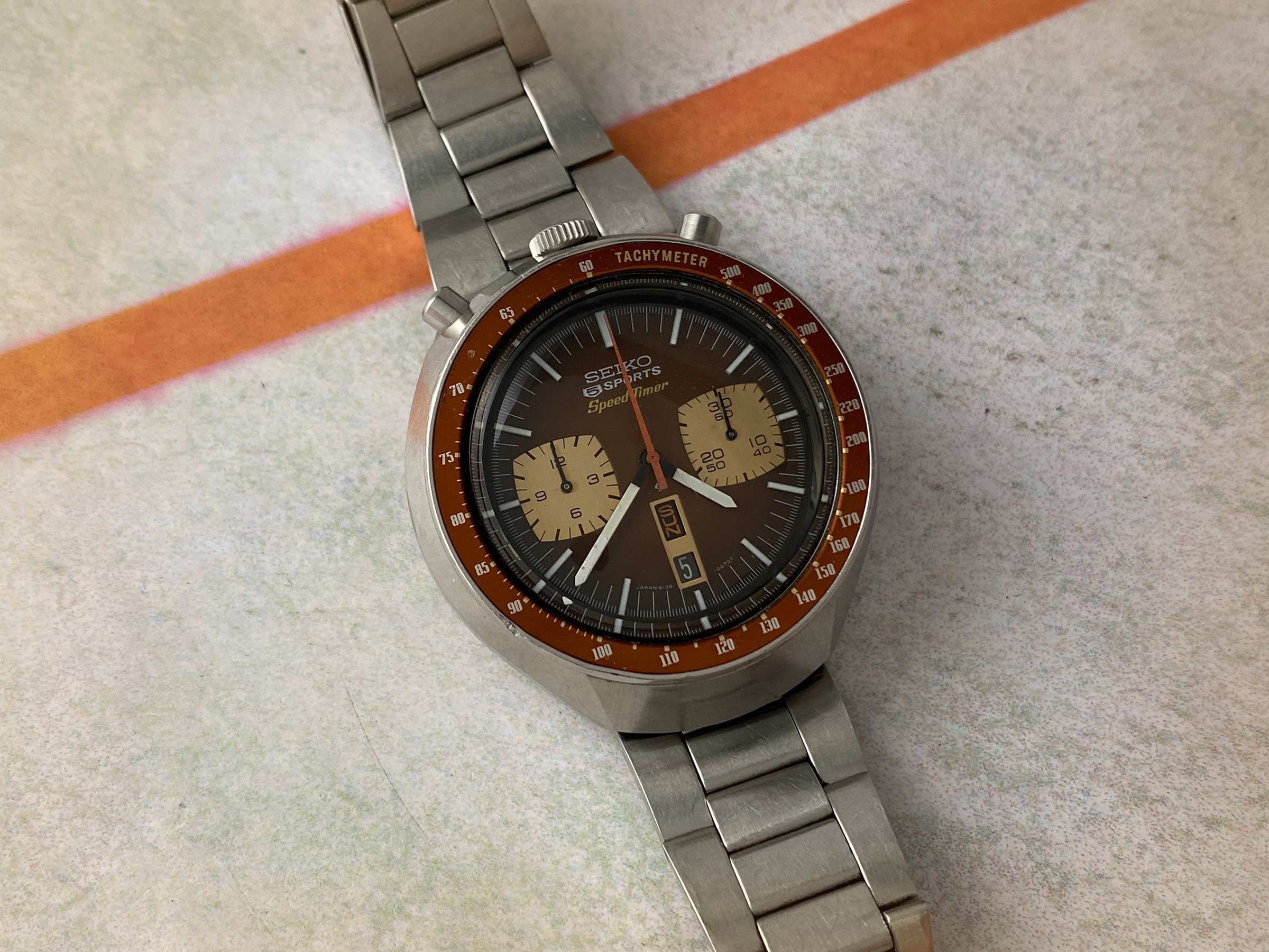 SEIKO 5 SPORTS SPEEDTIMER BULLHEAD Ref. 6138-0040 Vintage automatic  chronograph watch Cal. 6138B *** BEAUTIFUL *** Seiko Vintage watches -  Watches83