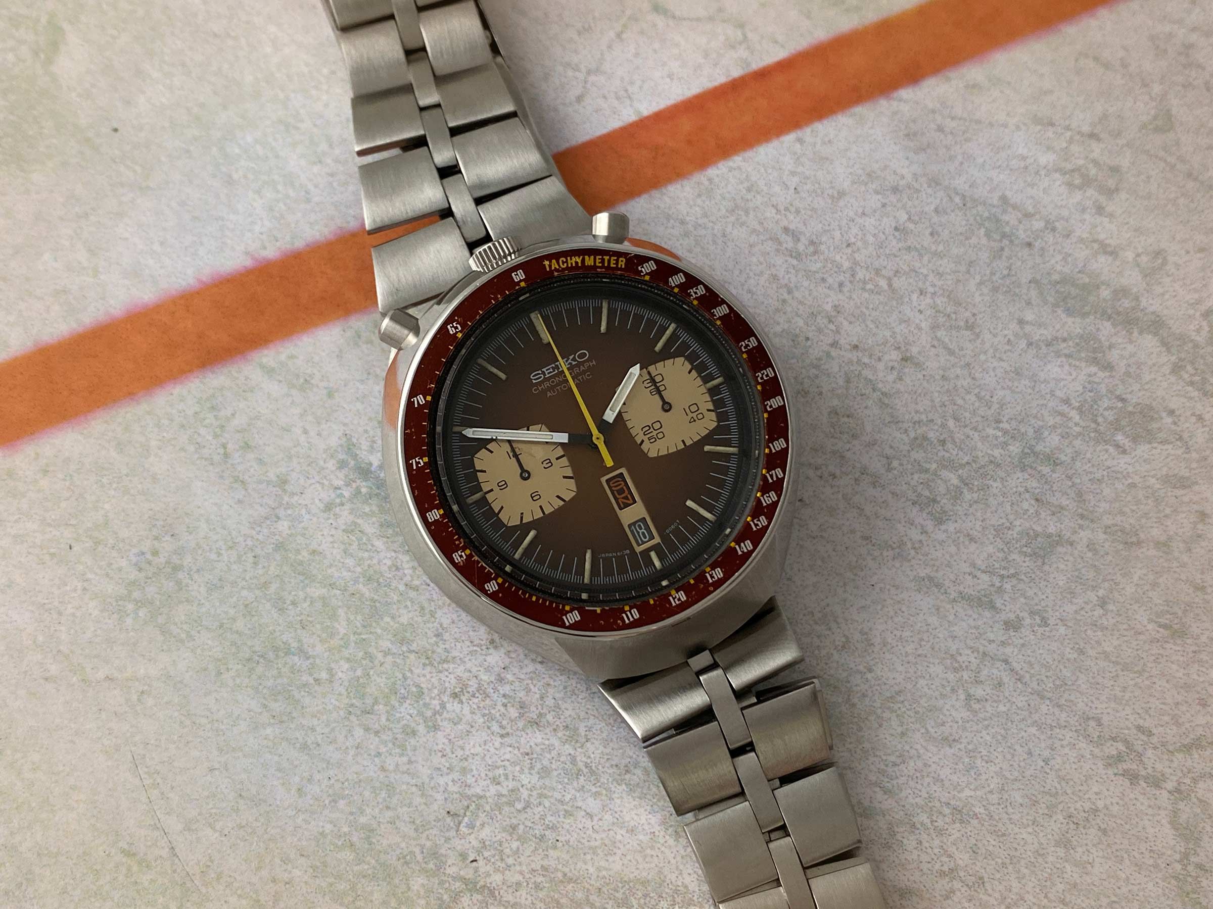 SEIKO BULLHEAD 1976 Vintage automatic chronograph watch Cal. 6138B Ref ...