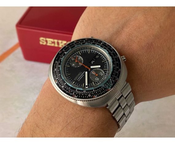 SEIKO CALCULATOR SLIDE RULE Vintage automatic chronograph watch Cal. 6138 Ref. 6138-7000 + BOX *** SPECTACULAR CONDITION ***