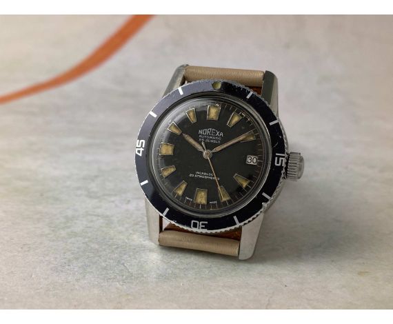 NOREXA DIVER Swiss vintage automatic watch Cal. ETA 2472 Ref. 1632 *** BEAUTIFUL MARKERS ***