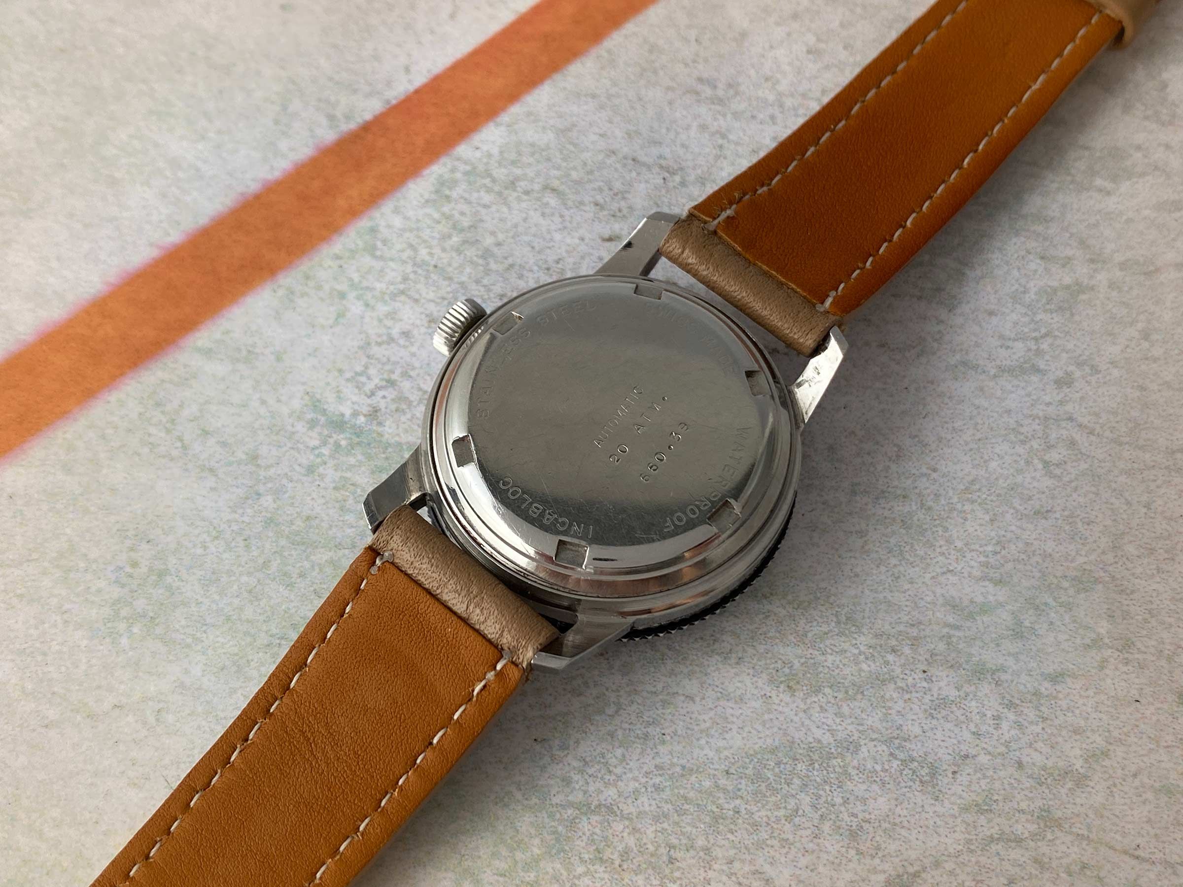 AUREOLE DIVER Vintage swiss automatic watch 20 ATMOSPHERES Cal. ETA ...