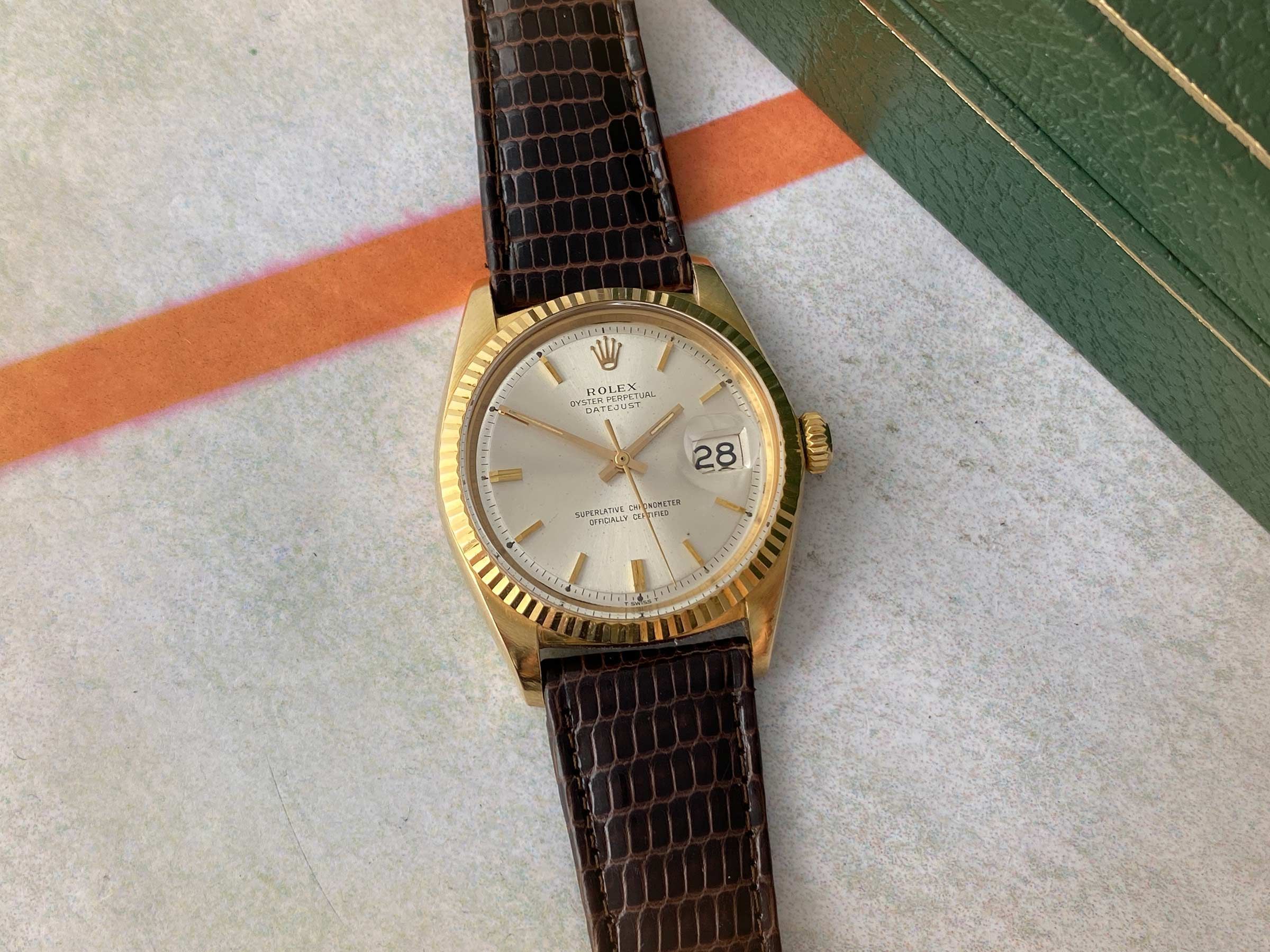 ROLEX OYSTER PERPETUAL DATEJUST Ref. 1601 Reloj Vintage suizo automático 1966 Cal. 1570 Oro 18K COLECCIONISTAS *** - Watches83