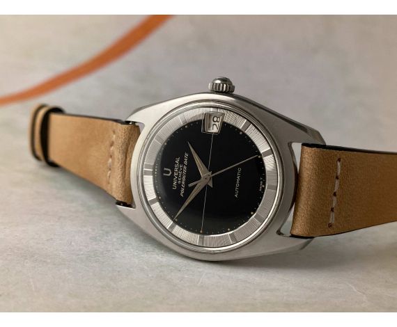 UNIVERSAL GENEVE POLEROUTER DATE 1965-66 Reloj suizo antiguo automático Ref. 869113/01 Cal. 69 *** TODO ORIGINAL ***