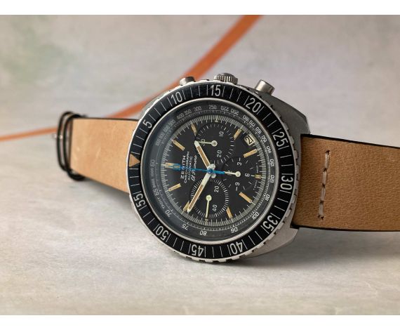 ZENITH EL PRIMERO PILOT SUB SEA Swiss vintage chronograph automatic watch Cal. 3019 PHC Ref. 01-0190-415 *** COLLECTORS ***