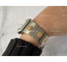 RALLYE BRACELET WITH GOLDEN CIRCLES Vintage stainless steel watch strap *** 20 mm ***