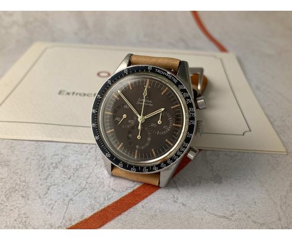 OMEGA SPEEDMASTER ED WHITE Vintage Swiss chronograph hand winding watch Ref. ST 105.003-64 Cal. 321 *** CHOCOLATE DIAL ***