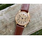 RAVIS Vintage Swiss chronograph hand winding watch 18K 0.750 Solid gold Cal. Landeron 48 *** PRECIOUS ***