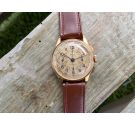 RAVIS Vintage Swiss chronograph hand winding watch 18K 0.750 Solid gold Cal. Landeron 48 *** PRECIOUS ***