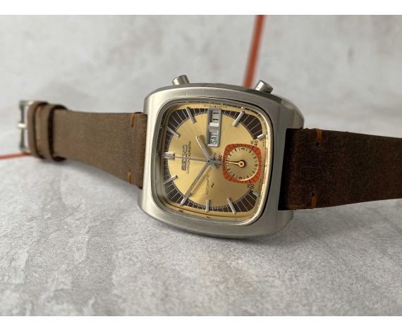 SEIKO MONACO Automatic vintage chronograph watch Ref. 7016-5011 Cal. 7016 *** CHAMPAGNE DIAL ***
